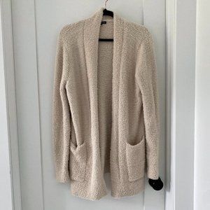 Pink Clover Katz Super Fuzzy Double Pocket Cardigan Off-White Size Small
